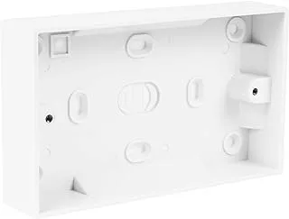 Trade 10 Pack - Double Pattress Box 25MM, Back Box Double Mounting for Electrical Sockets