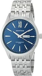 Armitron Adventure Armitron Men's Day/Date Function Bracelet Watch, 20/5491, Silver/Navy Blue