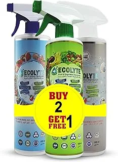 Ecolyte+ All in one Bundle | Multi Surface Disinfectant | Fruit and vegetable Disinfectant | Meat and Seafood Disinfectant | Complete Natural Disinfectant Bundle (500 ml)