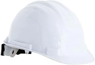 Biella Biellaâ„¢ Adjustable Polyethylene 6-Point Industrial Safety Helmet - Protective Construction Work Cap for Industrial & Structural Workers (White)