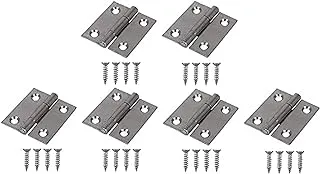 Biella™6Pcs Folding Butt Hinges- Inner Door Butt Hinge with Mounting Screws for Cupboard, Cabinet, Windows, Jewellery Box Home Furniture Hardware Cabinets-2Inch