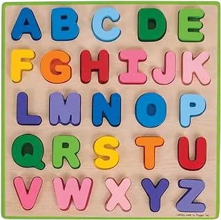 Bigjigs Toys Chunky Uppercase Alphabet Puzzle Set 26-Pieces