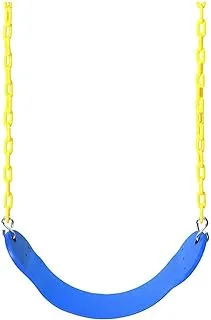 RBW TOYS Swing Seat Yard Swing for Kids & Adults with Metal Triangle Ring 2 Chain and Snap Hooks- Complete Set (Blue) (RW-13137 Set)