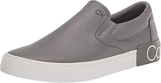 Calvin Klein Men's Ryor Sneaker, Grey Leather 030, 8