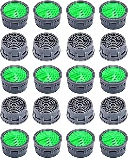 ECVV 20 Pcs Water Tap Aerators Insert Replacement Parts Water Saving Flow Restrictor Faucet Aerators for Bathroom or Kitchen