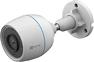 EZVIZ H3c Color Security Camera, 2MP Outdoor WiFi Camera CCTV for Home with Color Night Vision, AI Human Shape Detection, Active Defense, Weatherproof Design, Two Way Talk, Compatible with Alexa