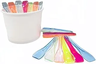 SNH Packing Disposable Paper Ice Cream Cup with Spoon 25-Pieces, 16 oz Capacity, Brown