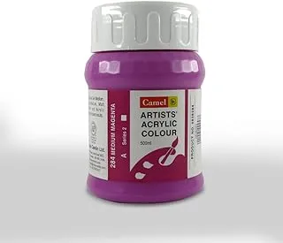 Camel Series 2 Artist Acrylic Colour, Medium Magenta, 0.5 Liters, 838284