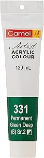 Camel Series 2 Artist Acrylic Paint 120 ml, 331 Permanent Green Deep