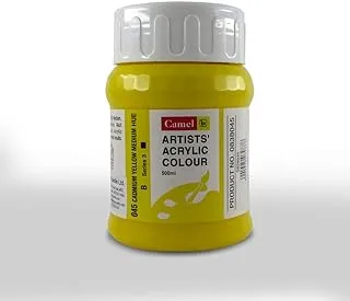 Camel Series 3 Artist Acrylic Colour, Cadmium Yellow Medium, 0.5 Liters, 838045