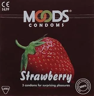 MOODS Strawberry 3 Condoms