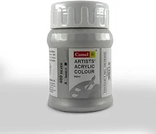 Camel Series 3 Artist Acrylic Colour, Silver, 0.5 Liters, 838400