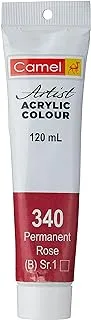 Camel Series 1 Artist Acrylic Paint 120 ml, 340 Permnent Rose