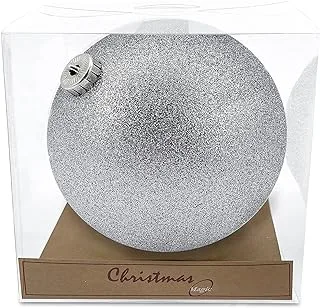 Bauble Glitter Sliver 15cm 1Pc/Box