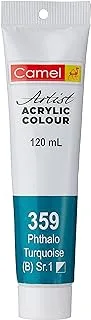 Camel Series 1 Artist Acrylic Paint 120 ml, 359 Phthalo Turquoise