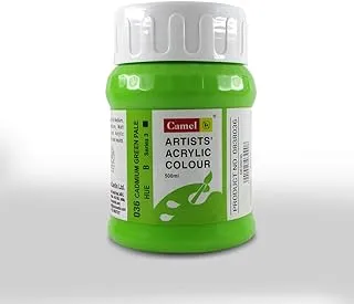 Camel Series 3 Artist Acrylic Colour, Cadmium Green Pale, 0.5 Liters, 838036