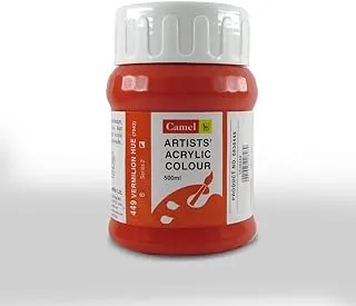 Camel Series 2 Artist Acrylic Colour, Vermilon Hue, 0.5 Liters, 838449