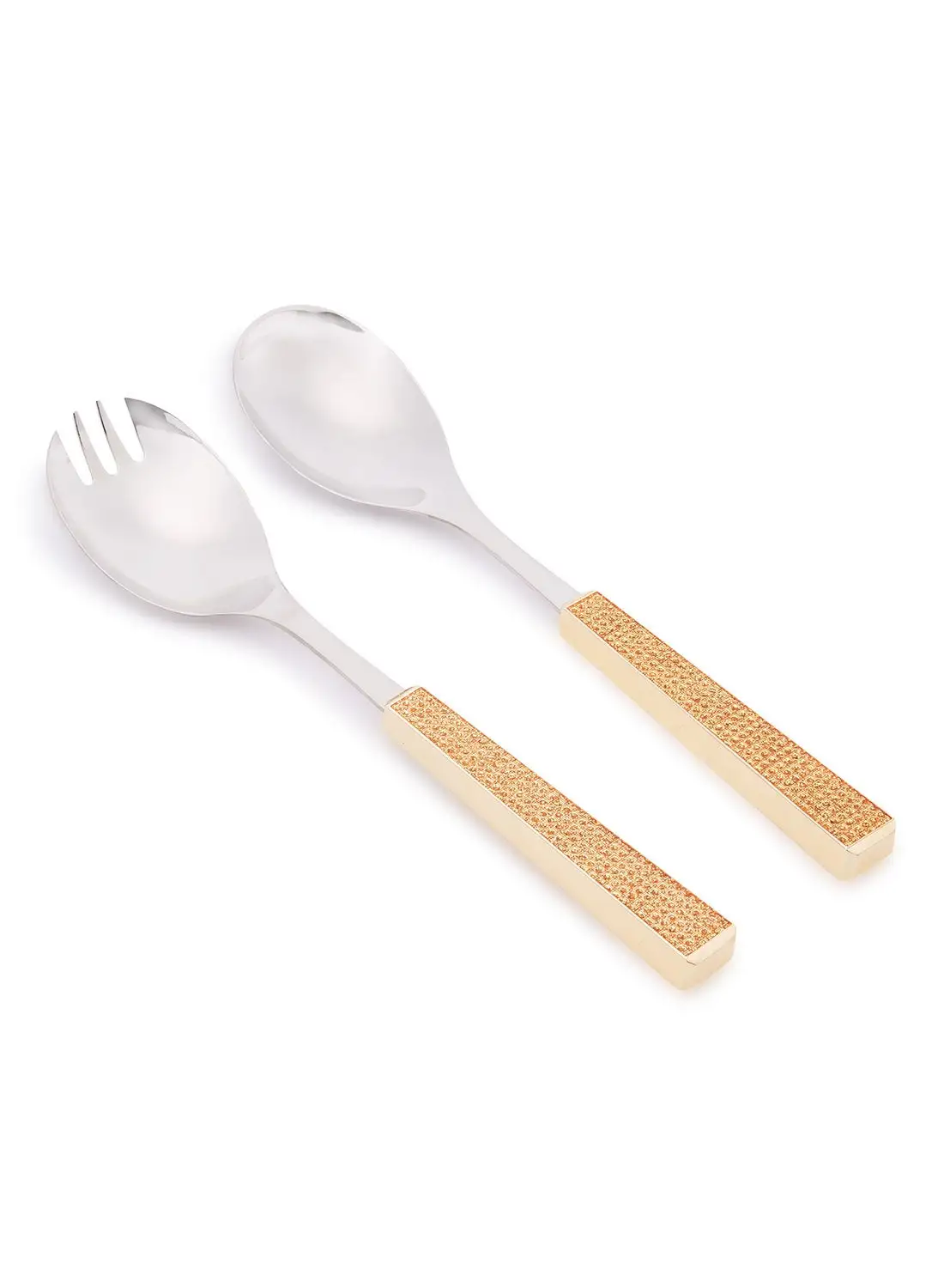 LINKAGE Glitter Gold Salad Serving Set Standard