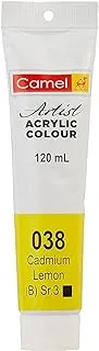 Camel Series 3 Artist Acrylic Paint 120 ml, 038 Cadium Lemon Hue