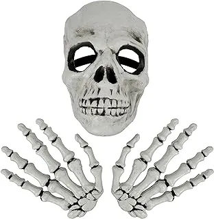 Party Magic Halloween Skull Mask & Hands Set