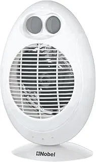 Nobel Fan Heater with Thermostat Control and Overheat Protection with Copper Motor 2000 W NFH100 White 1 Year Warranty