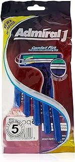 Admiral J. Comfort Plus Disposable Shaving Razor, 5 Pieces, AJ 711