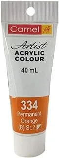 Camel Series 2 Artist Acrylic Colour 40 ml, 334 Permanent Orange