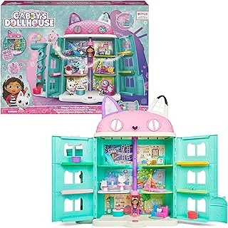 Gabby’s Dollhouse, Purrfect Dollhouse with 2 Toy Figures, 8 Furniture Pieces, 3 Accessories, 2 Deliveries and Sounds, Kids’ Toys for Ages 3 and above