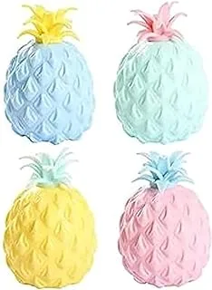 4 Pcs Pineapple Stress Ball, Fidget Toys Ball for Pressure Release Party Gifts (Random Color)