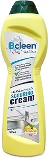 Bcleen Scouring Cream Cleaner, for extra shine with all new Fresh Lemon Scent which eliminates grease, burnt food & limescale stains 500ml