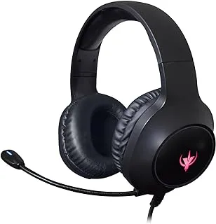 SPYCO Impulse HE-121, Gaming Headset, 50 mm Audio Drivers, 3.5 mm Audio Jack, Omnidirectional Microphone, RGB Logo, Lightweight, for PC/Mac/Xbox One/PS4, Wired