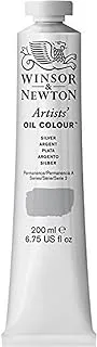 Winsor & Newton Artists' Oil Color Paint, 200-ml Tube, Silver