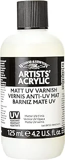 Winsor & Newton Professional Acrylic Medium, Matt UV Varnish, 125ml (4.2-oz)