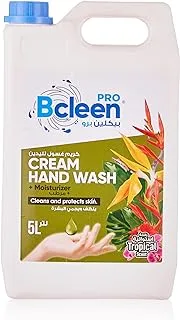 Bcleen Cream Handwash with Moisturizer - Protects Your Hands from Germs Tropical Scent - 5 Liter