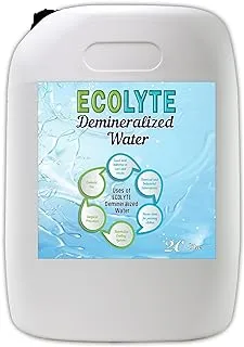 ECOLYTE Ultra Pure De-Mineralized Water for Chemicals and Cosmetic Formulations/Medical Equipment’s/Inverter/Battery(20 Ltr.)