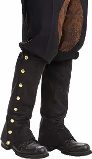 Forum Novelties Men's Adult Steampunk Suede Spats Costume Accessory, Black, One size