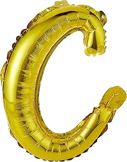 The Party Popper Script Letterc' Foil Balloon, Gold¬†