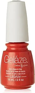 Gelaze Coral Star Gel and Base Nail Polish 14 ml, Bright Orange