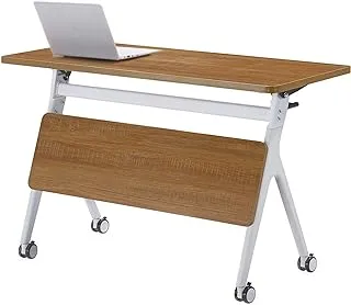 Ibama Office Foldable Conference Training Table Desk 47.24X29.52 Inches With Wheels Casters For Home Work, Study, Wood, Odesk1.2M-01