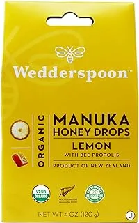 Wedderspoon Organic Manuka Honey Drop, Lemon 4 Oz (Pack Of 1)