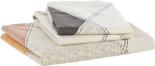 Story At Home Flat Double Bedding Set, Multi-Colour, 225 X 250 Cm, Mt1409, 3 Pieces