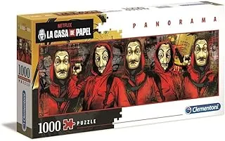 Clementoni 39545 Panorama-La Casa De Papel/Money Heist-1000 Pieces-Made In Italy Adult-Jigsaw Puzzles Netflix