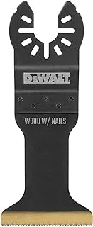 Dewalt Oscillating Tool Blade For Wood With Nails, Wide, Titanium Nitride Coated (Dwa4204) , Black