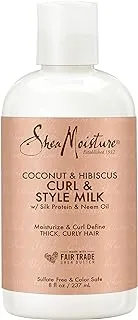 (236 ml) - Shea Moisture Coconut & Hibiscus Curl & Style Milk 240ml