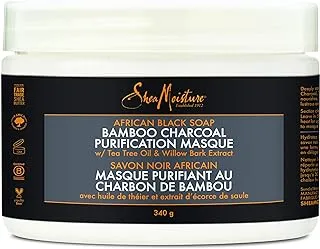 Sheamoisture African Black Soap Bamboo Charcoal Purification Masque Hair Treatment, 12 Ounce