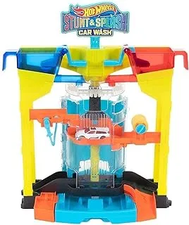 Hot Wheels Stunt Splash Car Wash Playset with 1 Color-Changing Car for Ages 4 Years & Up