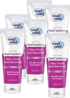 Cool & Cool Max Fresh Hand Sanitizer Tube, 6 X 100 ml