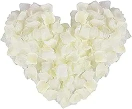 PARTY TIME - 12 Packs White Rose Petals Artificial Flower Petals for Wedding Confetti Flower Girl Bridal Shower Hotel Home Party Valentine Day Flower Decoration