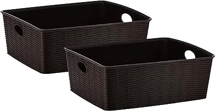 Stefanplast Elegance Basket, Moka, Large/36 X 29 13 cm