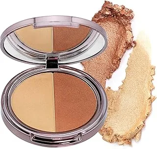 Girlactik USa. Glow Duo Cream Highlighter & BlUSh. Illuminating Pearlescent Shimmer. Lightweight, Buidable Coverage. -Sun Kissed